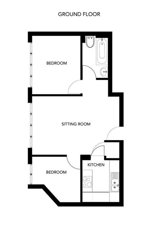 Contemporary City Centre Apartment With Parking Bath Eksteriør billede